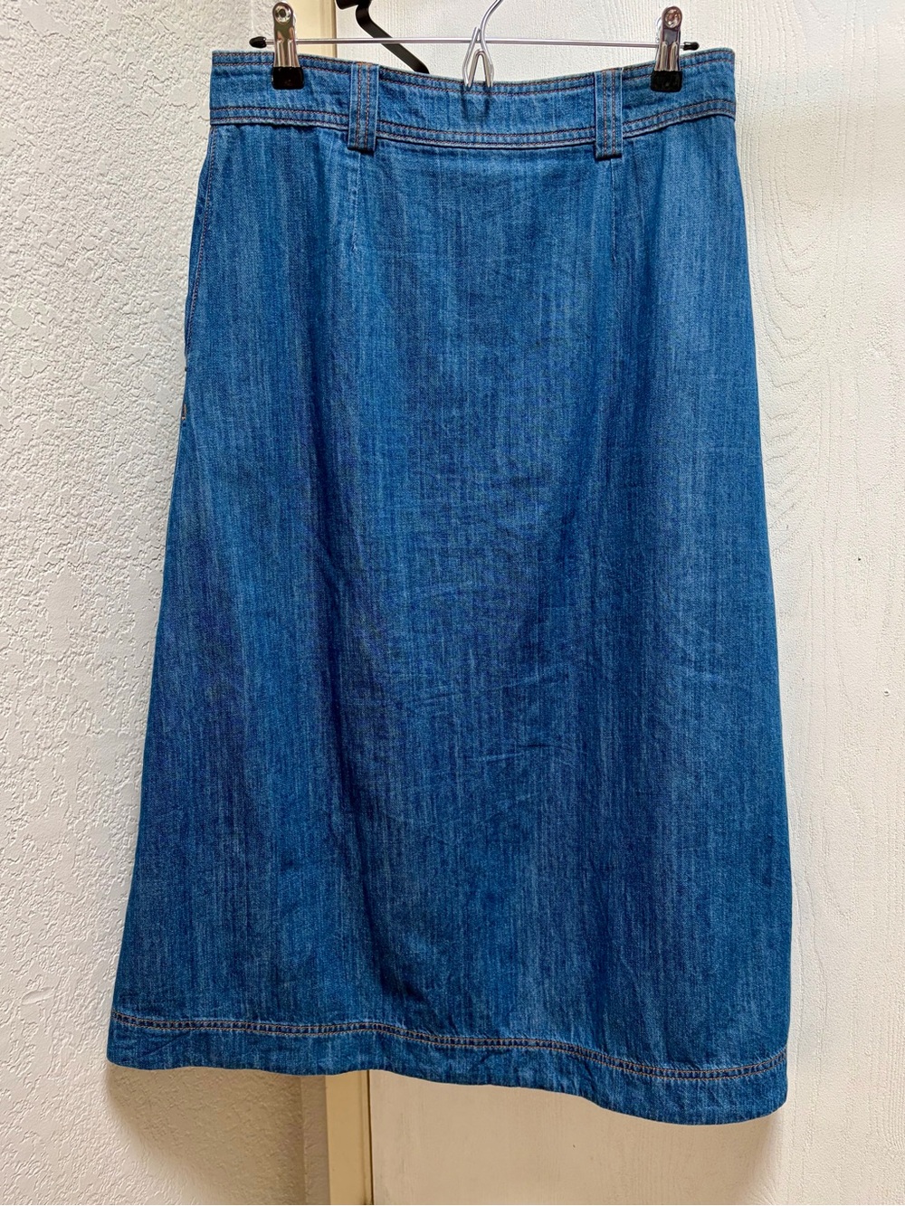 Sezane Clarine Skirt in Denim Size 8 - Picture 3 of 5